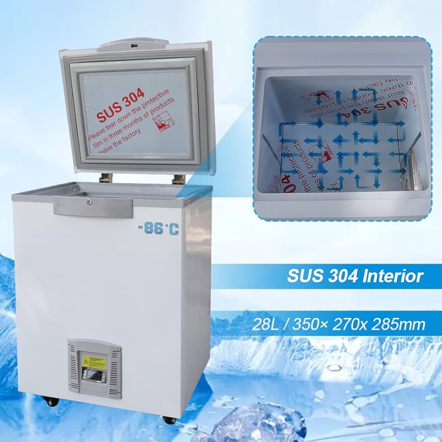 86°C Ultra-Low Temperature Freezers 28L Lab Cryogenic